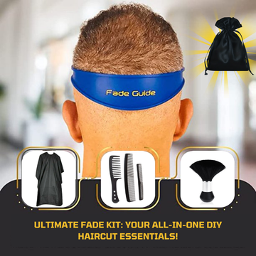 DIY Haircut Kit: Fade Guide, Cape, Combs, Bag & Neck Brush